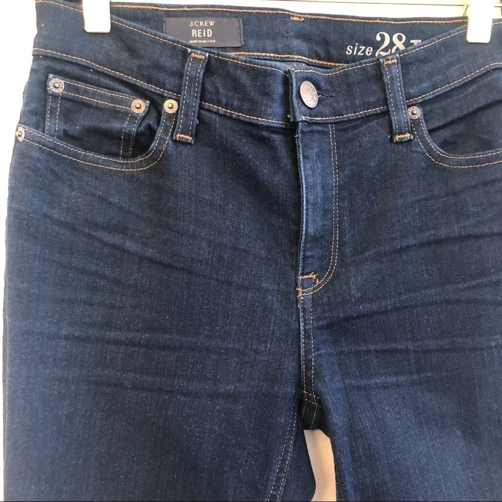 J. CREW NEW Reid Denim Dark Rinse Slim Fit Jeans Size 28 Tall - Picture 10 of 14